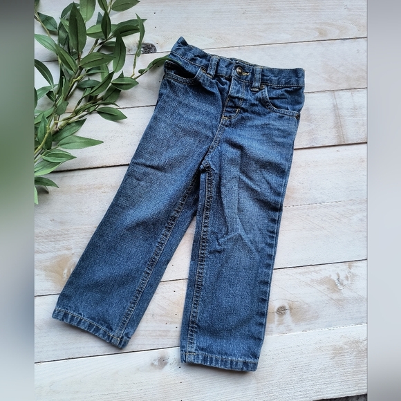 Falls Creek Kids Toddler Boy Denim Straight Leg Jeans Blue Size 24 Months - Picture 1 of 5